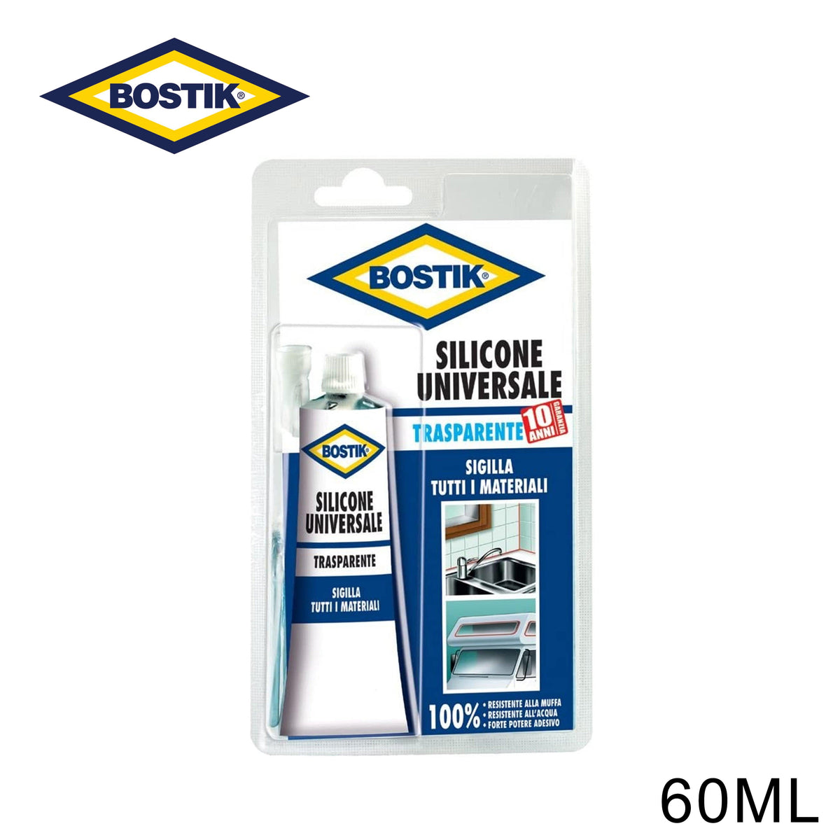 SILICONE 60ML TRASPARENTE BOSTIK ART.D2476 BL1 - koseakasa