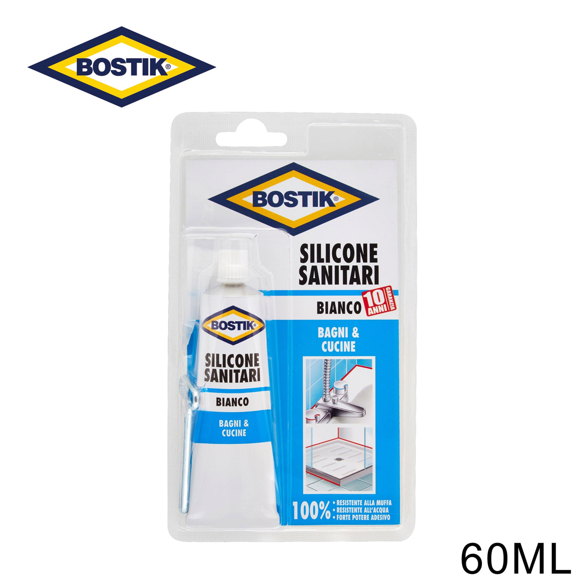 SILICONE 60ML BIANCO BAGNI-CUCINE BOSTIK ART.D2477 BL1 - koseakasa