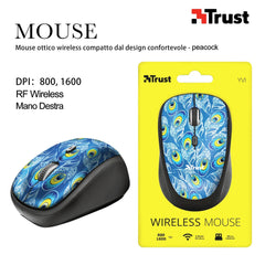 MOUSE WIRELESS YVI PEACOCK TRUST ART.23388 BL1 - koseakasa